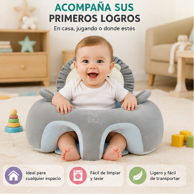 Cojín de Apoyo para Bebé | Ayúdalo a Sentarse con Comodidad y Seguridad Desde sus Primeros Intentos