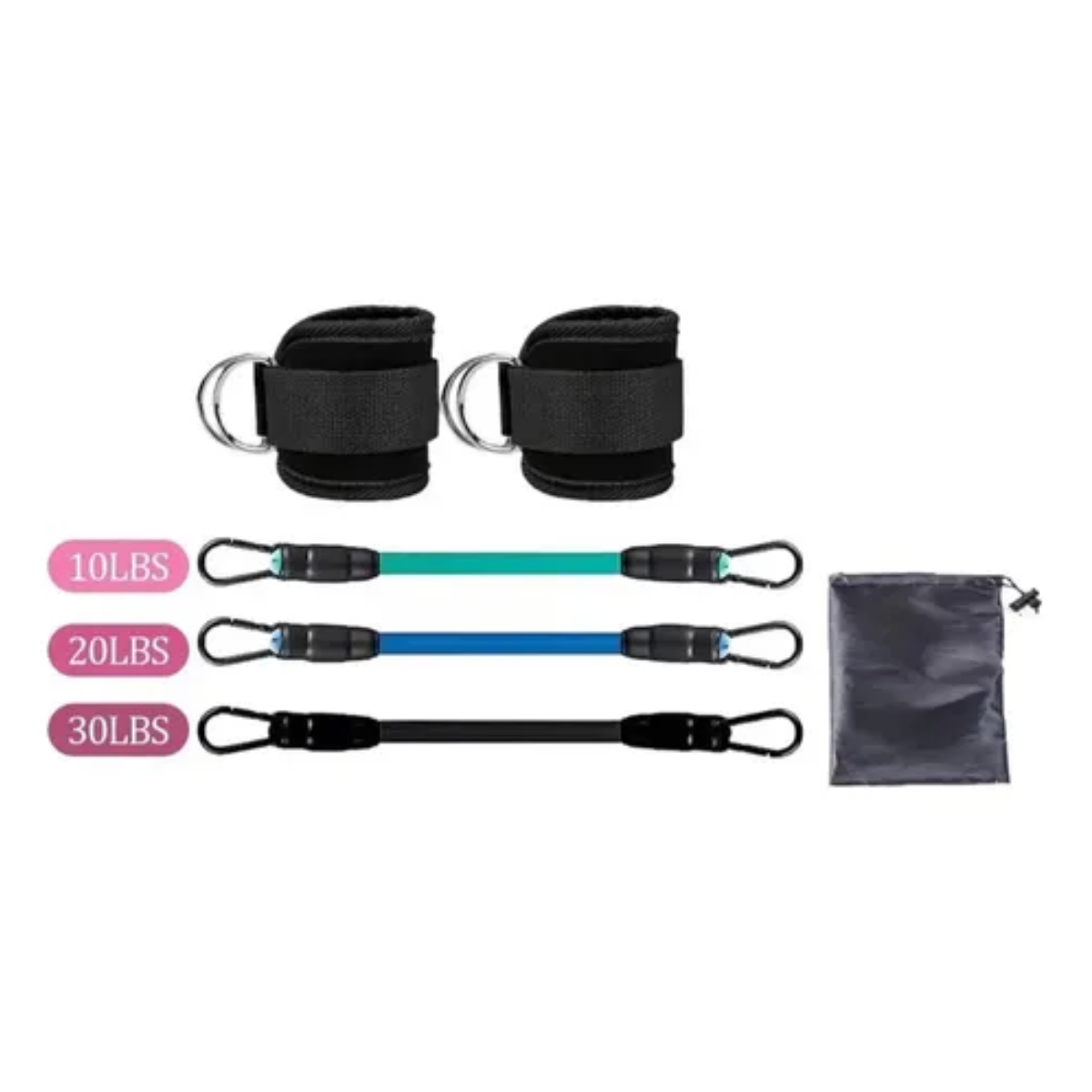 Bandas de Resistencia con Correas para Tobillos / Tu gimnasio personal en casa