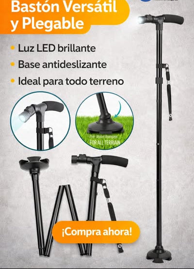 BASTON PLEGABLE CON LINTERNA