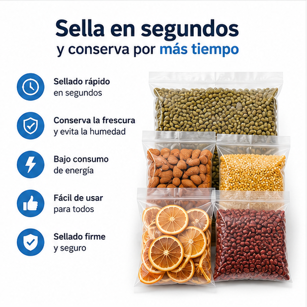 Selladora de Bolsas | Conserva tus Alimentos Frescos y Logra un Sellado Profesional en Segundos