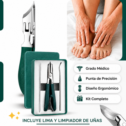 Corta uñas profesional grado medico con kit de limpieza