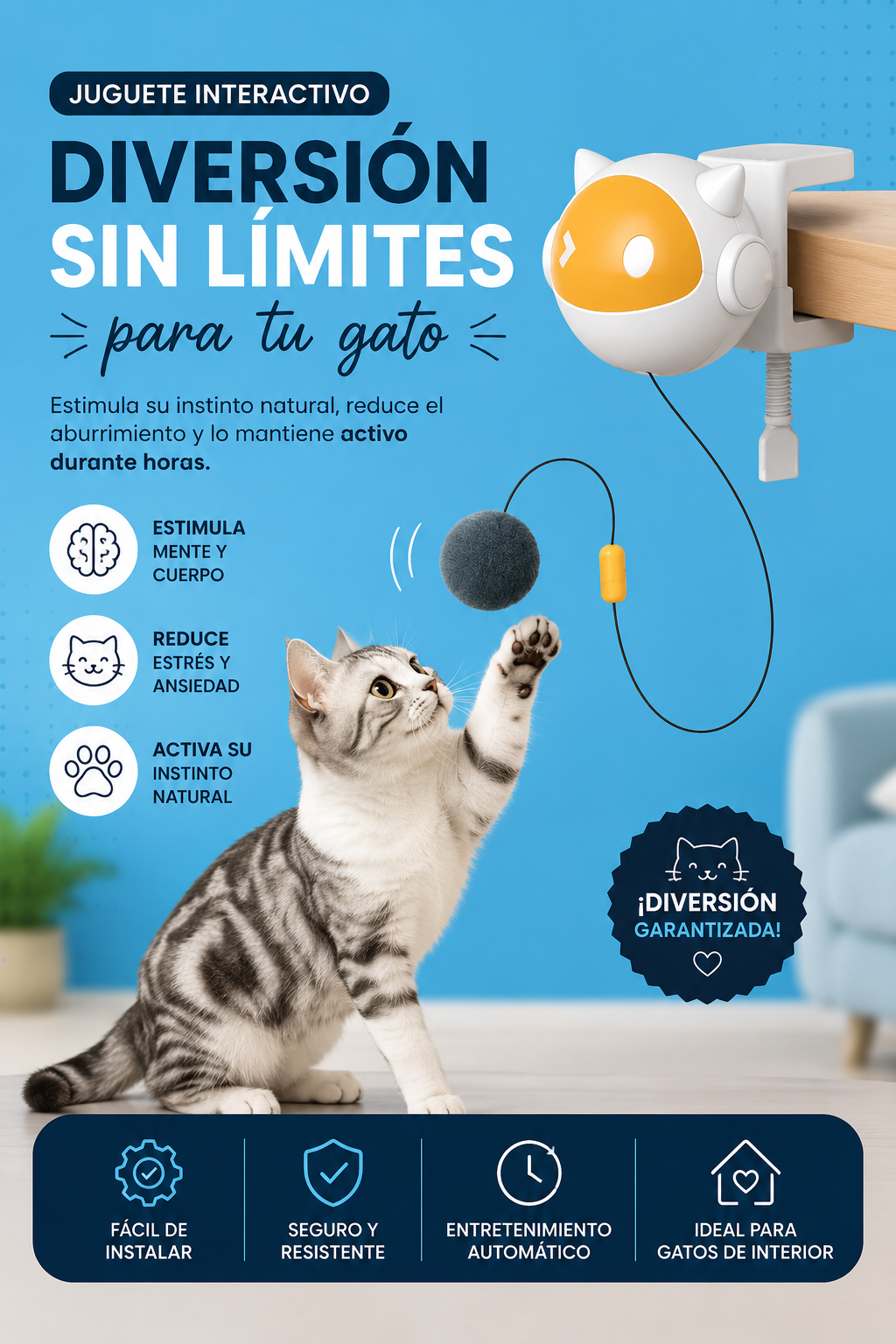 👉 TU GATO NUNCA VOLVERÁ A ABURRIRSE 🐱 El juguete interactivo que mantiene a tu gato activo