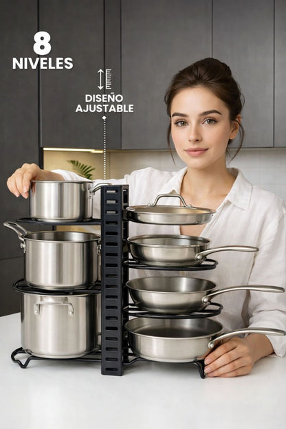 ORGANIZADOR METALICO 3 EN 1 / 8 NIVELES