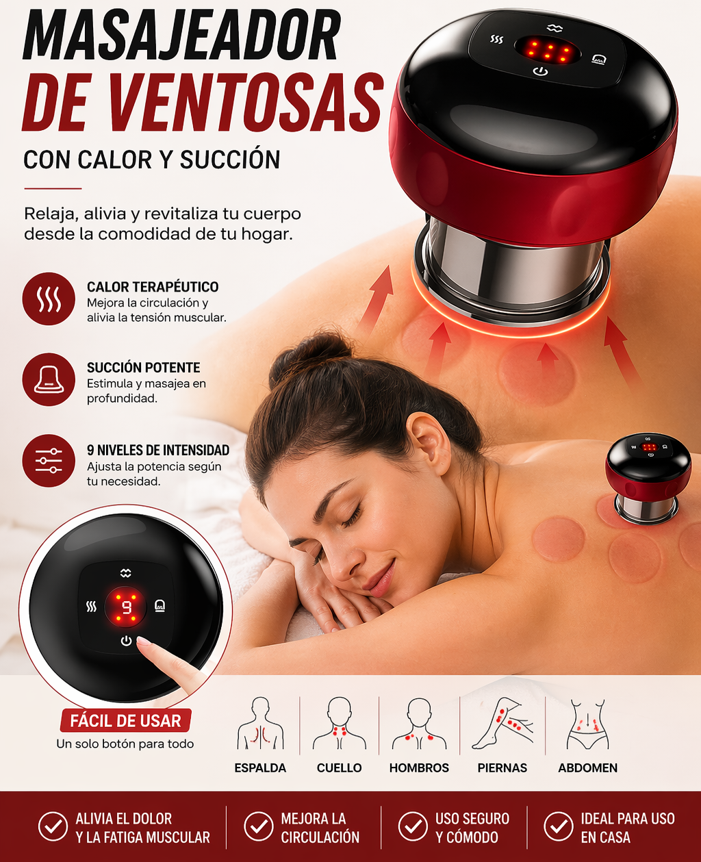 ¿ Dolor muscular y estres acumulado? / VENTOSA ELECTRICA PREMIUM