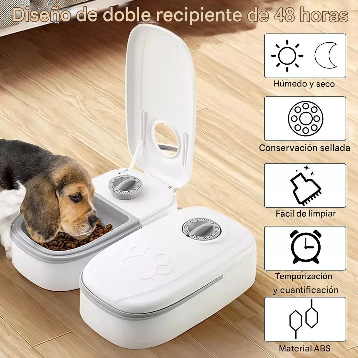 Comedero Automático Doble para Mascotas