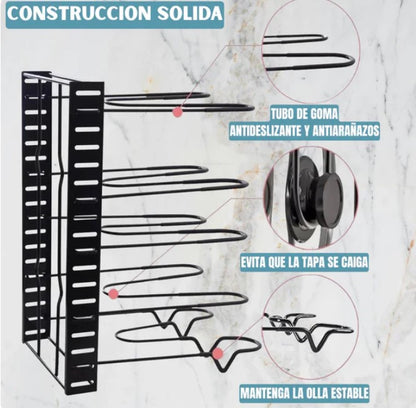 ORGANIZADOR METALICO 3 EN 1 / 8 NIVELES