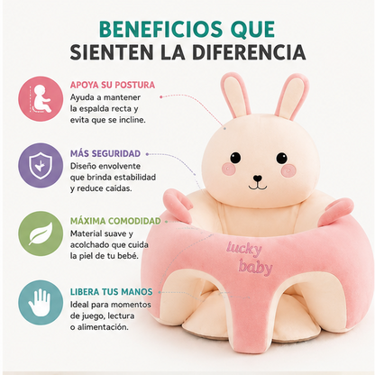 Cojín de Apoyo para Bebé | Ayúdalo a Sentarse con Comodidad y Seguridad Desde sus Primeros Intentos