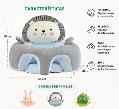 Cojín de Apoyo para Bebé | Ayúdalo a Sentarse con Comodidad y Seguridad Desde sus Primeros Intentos