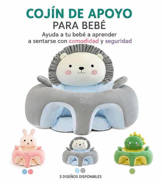 Cojín de Apoyo para Bebé | Ayúdalo a Sentarse con Comodidad y Seguridad Desde sus Primeros Intentos