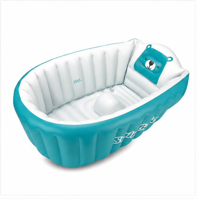 Bañera Inflable para Bebé – Seguridad y Comodidad en Cada Baño – Portátil y Práctica + Bomba de aire GRATIS