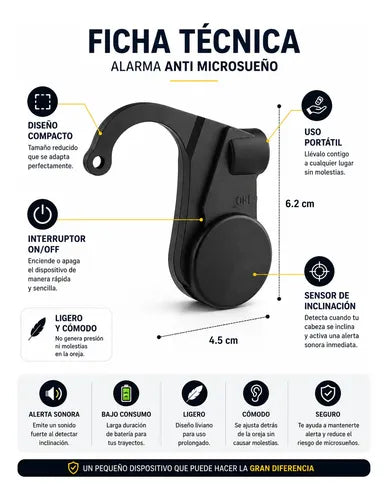 🚨 Alarma Antisueño para Conductores | Mantente Alerta en Cada Trayecto