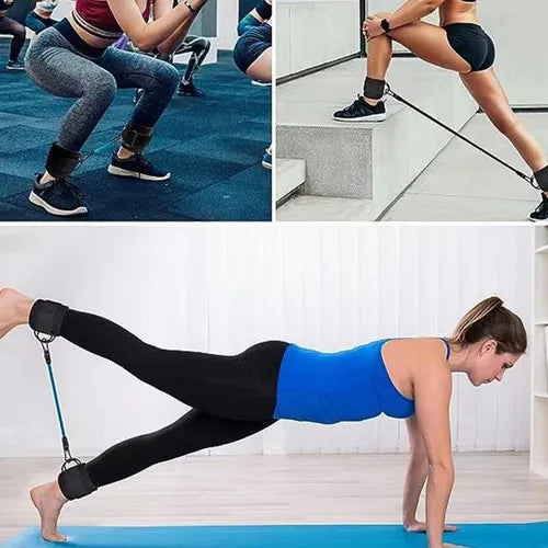 Bandas de Resistencia con Correas para Tobillos / Tu gimnasio personal en casa
