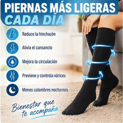 Medias de Compresión Unicolor | Comodidad para tus Piernas