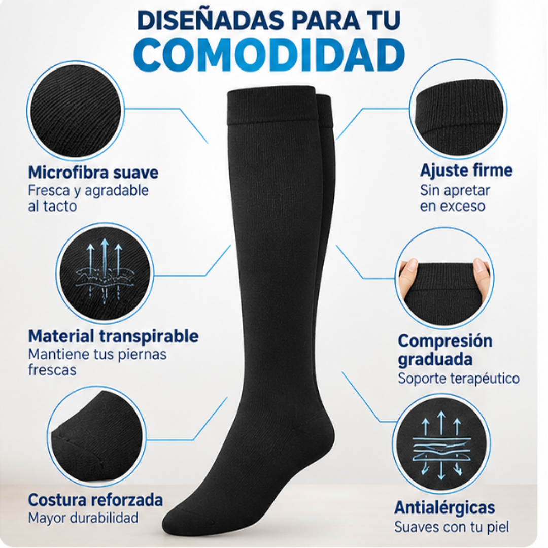 Medias de Compresión Unicolor | Comodidad para tus Piernas