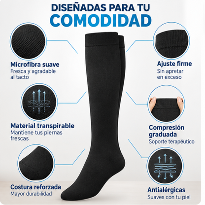 Medias de Compresión Unicolor | Comodidad para tus Piernas
