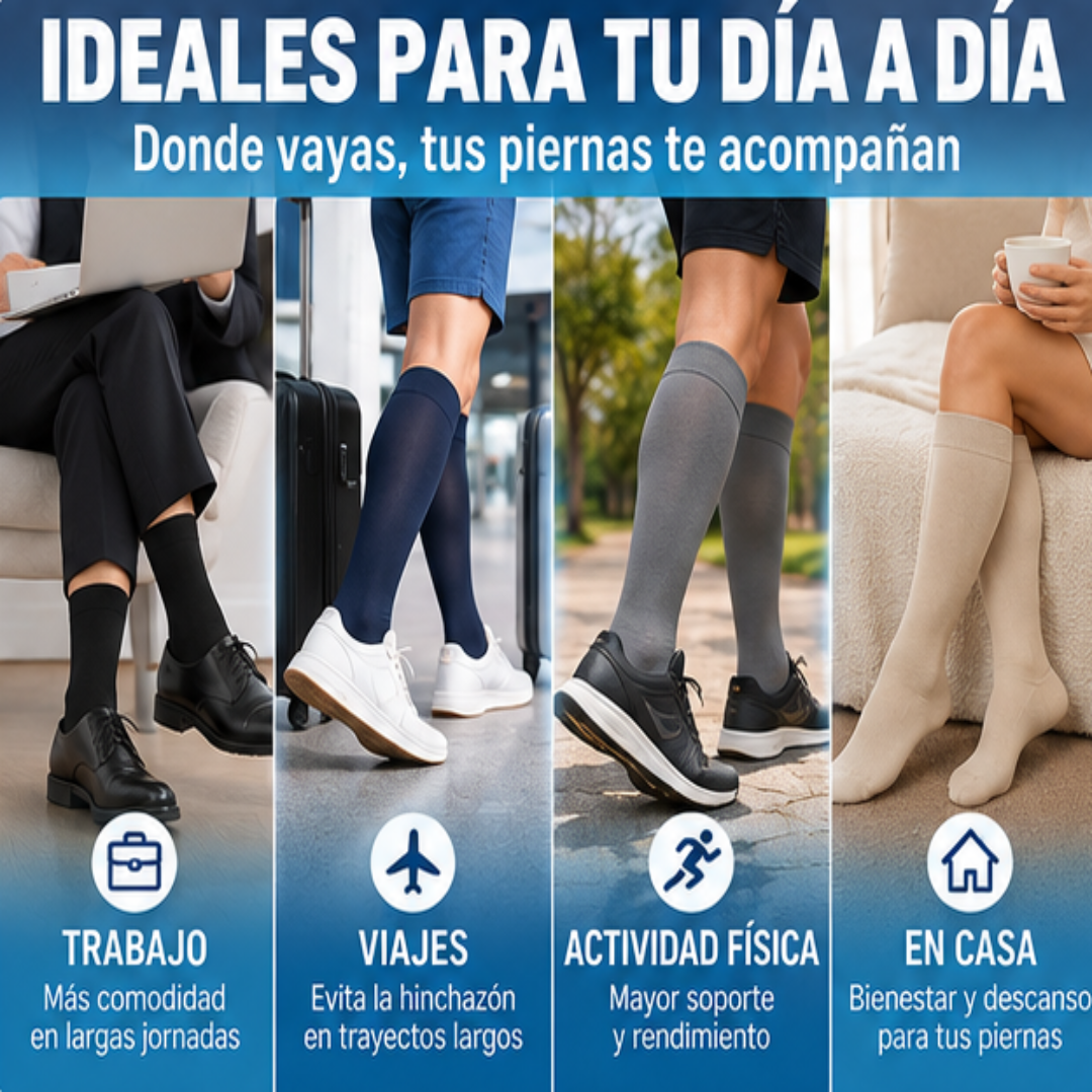 Medias de Compresión Unicolor | Comodidad para tus Piernas