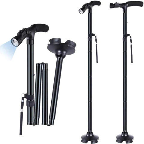 BASTON PLEGABLE CON LINTERNA