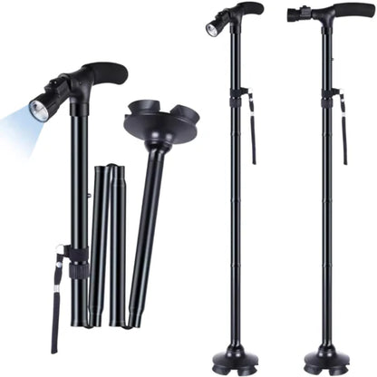 BASTON PLEGABLE CON LINTERNA