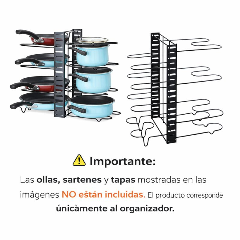 ORGANIZADOR METALICO 3 EN 1 / 8 NIVELES