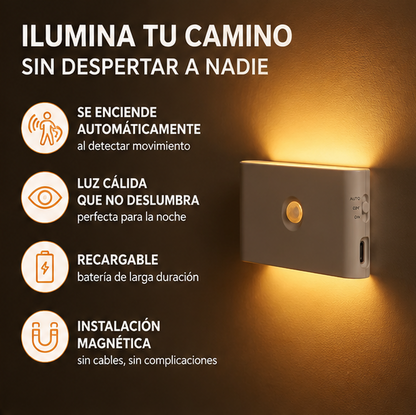 Nunca Camines a Oscuras Otra Vez ✨ | Luz Nocturna Inteligente con Sensor