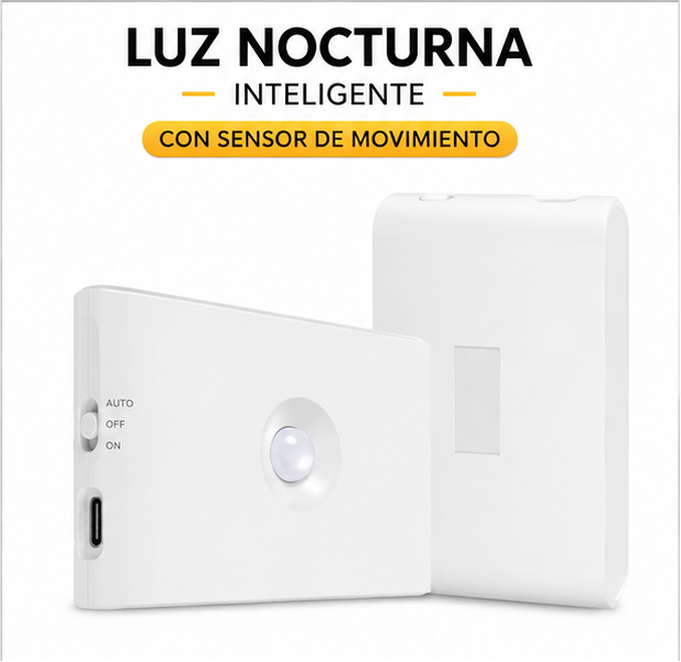 Nunca Camines a Oscuras Otra Vez ✨ | Luz Nocturna Inteligente con Sensor