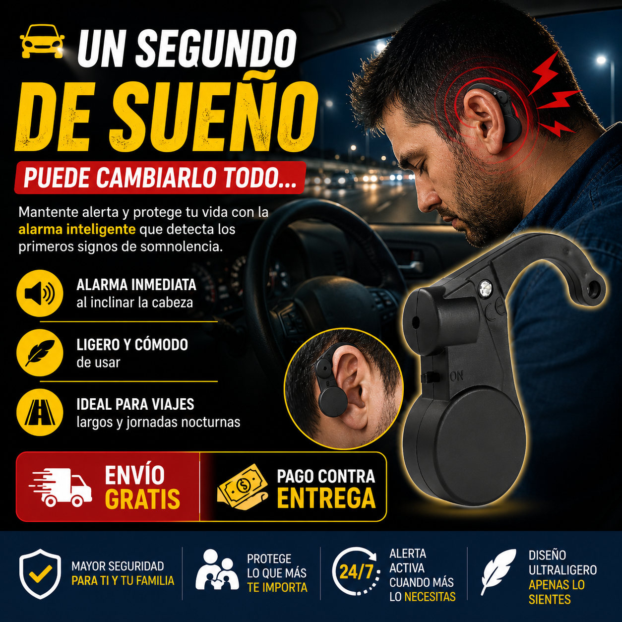 🚨 Alarma Antisueño para Conductores | Mantente Alerta en Cada Trayecto