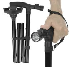 BASTON PLEGABLE CON LINTERNA