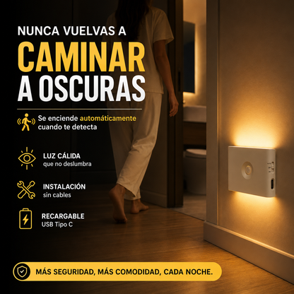 Nunca Camines a Oscuras Otra Vez ✨ | Luz Nocturna Inteligente con Sensor